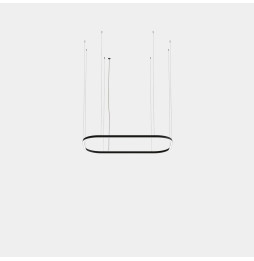 LedsC4 - Luminaria colgante Geometric rectangular mini 4000x2500mm LED 259 blanco cálido 3000K ON-OFF oro 16489lm