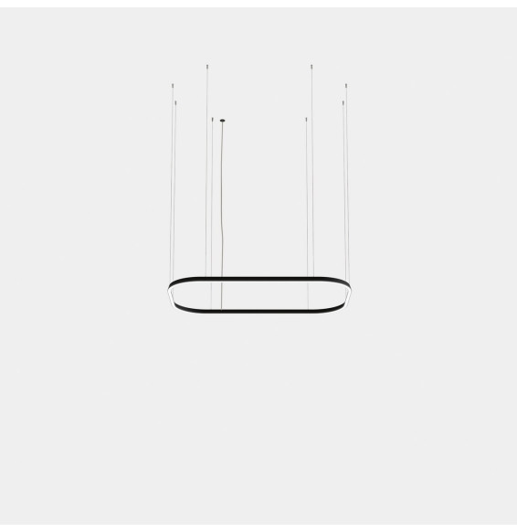 LedsC4 - Luminaria colgante Geometric rectangular mini 4000x2500mm LED 259 blanco cálido 3000K ON-OFF oro 16489lm
