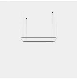 LedsC4 - Luminaria colgante Geometric rectangular superficie 1600x1000mm LED 100 blanco cálido 2700K ON-OFF negro 5698lm