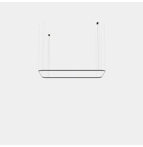 LedsC4 - Luminaria colgante Geometric rectangular superficie 1600x1000mm LED 100 blanco cálido 3000K ON-OFF blanco 6193lm