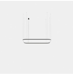 LedsC4 - Luminaria colgante Geometric rectangular superficie 2500x1600mm LED 161 blanco cálido 2700K ON-OFF negro 9341lm