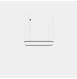LedsC4 - Luminaria colgante Geometric rectangular superficie 2500x1600mm LED 161 blanco neutro 4000K ON-OFF negro 10965lm