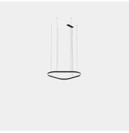 LedsC4 - Luminaria colgante Geometric triangular empotrada 1000mm LED 68 blanco cálido 2400K ON-OFF oro 3394lm