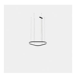 LedsC4 - Luminaria colgante Geometric triangular empotrada 1000mm LED 68 blanco cálido 2400K ON-OFF negro 3394lm