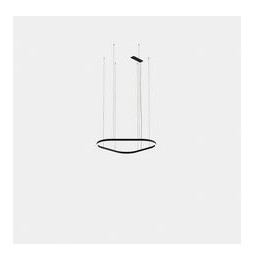 LedsC4 - Luminaria colgante Geometric triangular empotrada 1000mm LED 68 blanco cálido 3000K ON-OFF negro 4089lm