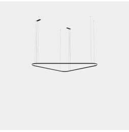 LedsC4 - Luminaria colgante Geometric triangular empotrada 2500mm LED 172 blanco cálido 2400K ON-OFF oro 9005lm
