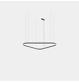 LedsC4 - Luminaria colgante Geometric triangular empotrada doble LED 220 blanco cálido 2400K ON-OFF blanco 11276lm