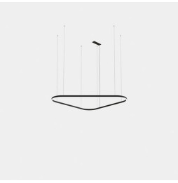 LedsC4 - Luminaria colgante Geometric triangular empotrada doble LED 220 blanco cálido 2400K ON-OFF blanco 11276lm