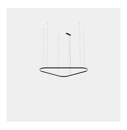 LedsC4 - Luminaria colgante Geometric triangular empotrada doble LED 220 blanco cálido 2400K ON-OFF blanco 11276lm