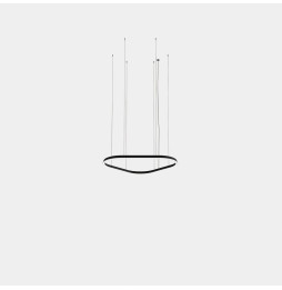 LedsC4 - Luminaria colgante Geometric triangular mini 1000mm LED 68 blanco cálido 2400K ON-OFF blanco 3394lm