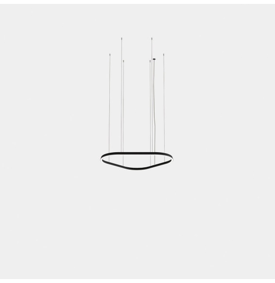 LedsC4 - Luminaria colgante Geometric triangular mini 1000mm LED 68 blanco cálido 2700K ON-OFF blanco 3762lm