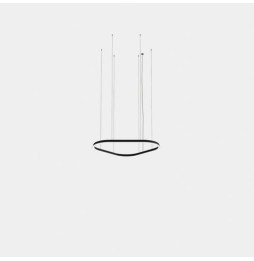 LedsC4 - Luminaria colgante Geometric triangular mini 1000mm LED 68 blanco cálido 2700K ON-OFF blanco 3762lm