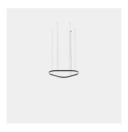 LedsC4 - Luminaria colgante Geometric triangular mini 1000mm LED 68 blanco cálido 2700K ON-OFF negro 3762lm