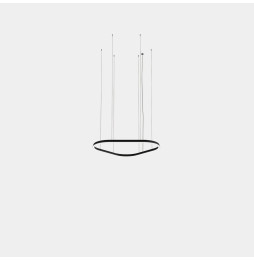 LedsC4 - Luminaria colgante Geometric triangular mini 1000mm LED 68 blanco cálido 3000K ON-OFF oro 4089lm