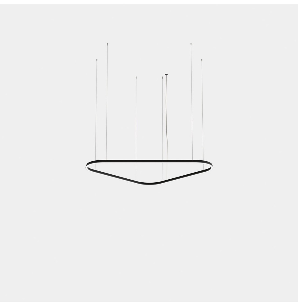 LedsC4 - Luminaria colgante Geometric triangular mini 1600mm LED 110 blanco cálido 2400K ON-OFF blanco 5638lm LedsC4 - Luminaria colgante Geometric triangular mini 1600mm LED 110 blanco cálido 2400K ON-OFF blanco 5638lm