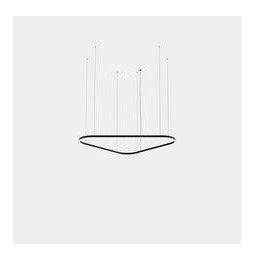 LedsC4 - Luminaria colgante Geometric triangular mini 1600mm LED 110 blanco cálido 2400K ON-OFF blanco 5638lm