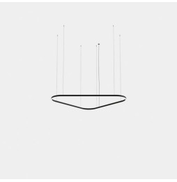 LedsC4 - Luminaria colgante Geometric triangular mini 1600mm LED 110 blanco cálido 2700K ON-OFF blanco 6250lm