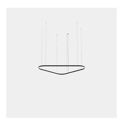LedsC4 - Luminaria colgante Geometric triangular mini 1600mm LED 110 blanco cálido 2700K ON-OFF blanco 6250lm