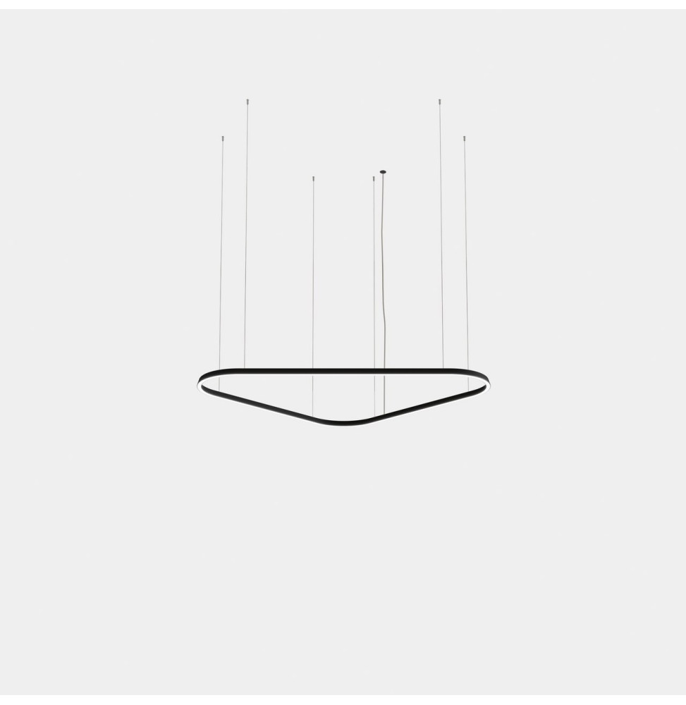 LedsC4 - Luminaria colgante Geometric triangular mini 1600mm LED 110 blanco cálido 2400K ON-OFF oro 5638lm LedsC4 - Luminaria colgante Geometric triangular mini 1600mm LED 110 blanco cálido 2400K ON-OFF oro 5638lm