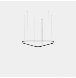 LedsC4 - Luminaria colgante Geometric triangular mini 1600mm LED 110 blanco cálido 2700K ON-OFF oro 6250lm
