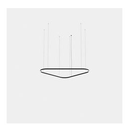 LedsC4 - Luminaria colgante Geometric triangular mini 1600mm LED 110 blanco cálido 3000K ON-OFF negro 6793lm