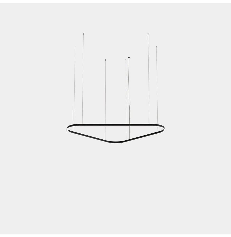 LedsC4 - Luminaria colgante Geometric triangular mini 1600mm LED 110 blanco cálido 3000K ON-OFF oro 6793lm LedsC4 - Luminaria colgante Geometric triangular mini 1600mm LED 110 blanco cálido 3000K ON-OFF oro 6793lm