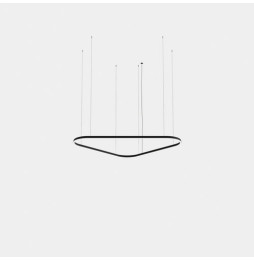 LedsC4 - Luminaria colgante Geometric triangular mini 1600mm LED 110 blanco cálido 3000K ON-OFF oro 6793lm