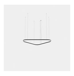 LedsC4 - Luminaria colgante Geometric triangular mini 1600mm LED 110 blanco cálido 3000K ON-OFF oro 6793lm