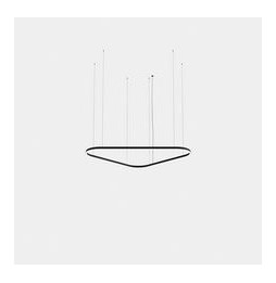 LedsC4 - Luminaria colgante Geometric triangular mini 1600mm LED 110 blanco cálido 3000K ON-OFF blanco 6793lm