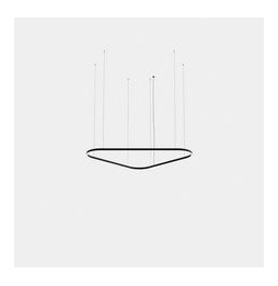 LedsC4 - Luminaria colgante Geometric triangular mini 1600mm LED 110 blanco neutro 4000K ON-OFF negro 7336lm