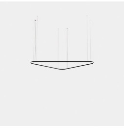 LedsC4 - Luminaria colgante Geometric triangular mini 2500mm LED 172 blanco cálido 2400K ON-OFF blanco 9005lm