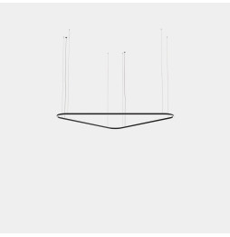 LedsC4 - Luminaria colgante Geometric triangular mini 2500mm LED 172 blanco cálido 2400K ON-OFF negro 9005lm
