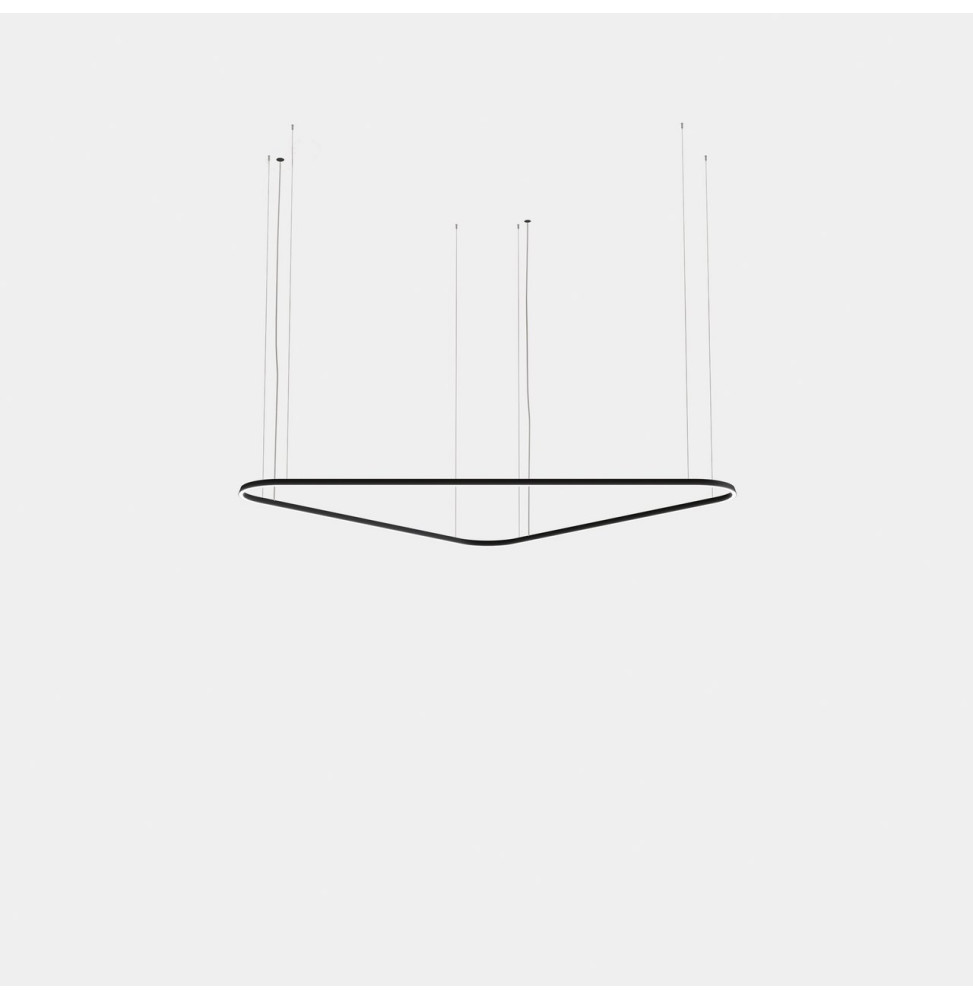 LedsC4 - Luminaria colgante Geometric triangular mini 2500mm LED 172 blanco cálido 2400K ON-OFF negro 9005lm LedsC4 - Luminaria colgante Geometric triangular mini 2500mm LED 172 blanco cálido 2400K ON-OFF negro 9005lm