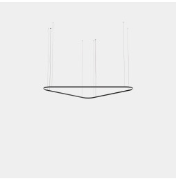 LedsC4 - Luminaria colgante Geometric triangular mini 2500mm LED 172 blanco cálido 2400K ON-OFF oro 9005lm