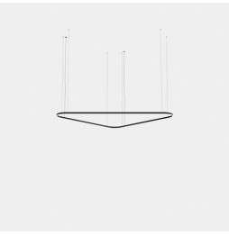 LedsC4 - Luminaria colgante Geometric triangular mini 2500mm LED 172 blanco cálido 3000K ON-OFF oro 10849lm