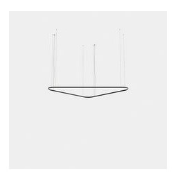 LedsC4 - Luminaria colgante Geometric triangular mini 2500mm LED 172 blanco cálido 3000K ON-OFF negro 10849lm