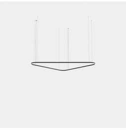 LedsC4 - Luminaria colgante Geometric triangular mini 2500mm LED 172 blanco cálido 3000K ON-OFF blanco 10849lm