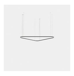 LedsC4 - Luminaria colgante Geometric triangular mini 2500mm LED 172 blanco cálido 2700K ON-OFF oro 9981lm