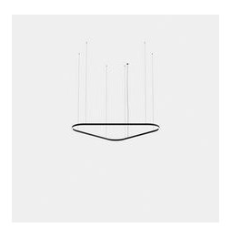 LedsC4 - Luminaria colgante Geometric triangular mini doble LED 220 blanco cálido 2400K ON-OFF blanco 11276lm