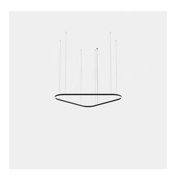 LedsC4 - Luminaria colgante Geometric triangular mini doble LED 220 blanco cálido 2400K ON-OFF oro 11276lm