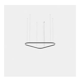 LedsC4 - Luminaria colgante Geometric triangular mini doble LED 220 blanco cálido 2400K ON-OFF negro 11276lm