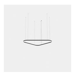 LedsC4 - Luminaria colgante Geometric triangular mini doble LED 220 blanco cálido 3000K ON-OFF negro 13586lm