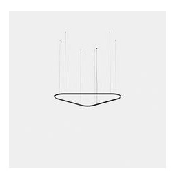 LedsC4 - Luminaria colgante Geometric triangular mini doble LED 220 blanco cálido 3000K ON-OFF oro 13586lm