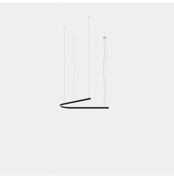 LedsC4 - Luminaria colgante Geometric V empotrada 1m LED 57.4 blanco cálido 3000K 0-10V oro 3551lm