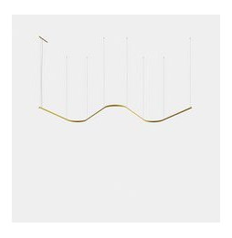 LedsC4 - Luminaria colgante Geometric W empotrada 1,5m LED 172.3 blanco cálido 2400K 0-10V negro 8930lm