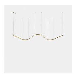 LedsC4 - Luminaria colgante Geometric W empotrada 1,5m LED 172.3 blanco cálido 2700K 0-10V negro 9870lm