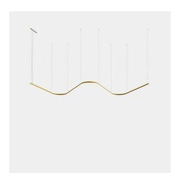 LedsC4 - Luminaria colgante Geometric W empotrada 1,5m LED 172.3 blanco cálido 3000K 0-10V oro 10654lm