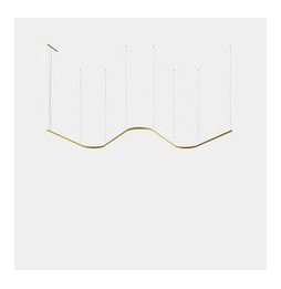 LedsC4 - Luminaria colgante Geometric W empotrada 1m LED 130.1 blanco cálido 2400K 0-10V/1-10V negro 6742lm