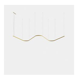 LedsC4 - Luminaria colgante Geometric W empotrada Slim 1,5m LED 172.3 blanco cálido 2400K ON-OFF negro 8930lm