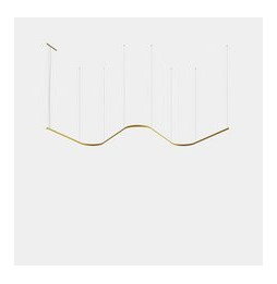 LedsC4 - Luminaria colgante Geometric W empotrada Slim 1,5m LED 172.3 blanco cálido 2400K ON-OFF oro 8930lm